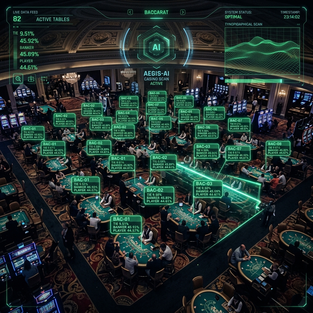 AI mô phỏng máy quét toàn cảnh sòng bài, thu thập tọa độ Banker-Player