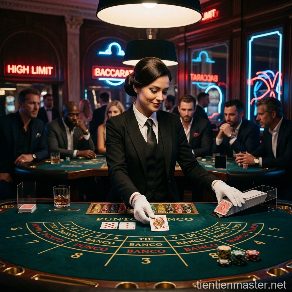 Dealer nhà cái chia bài baccarat lột sạch tiền