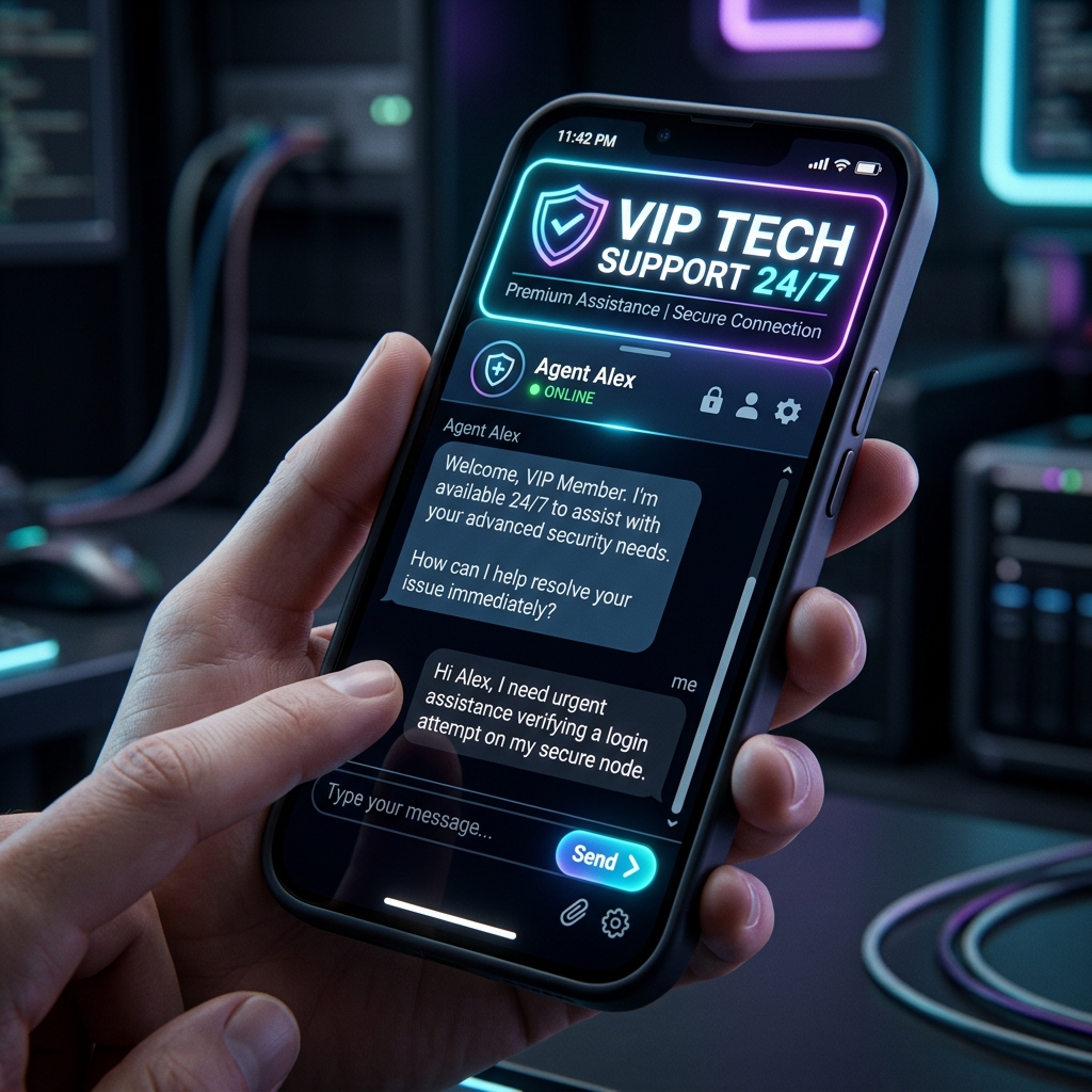 Cổng chat hỗ trợ kỹ thuật bảo mật cao cấp dành riêng cho VIP AI